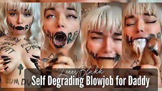 Self degrading blowjob for daddy