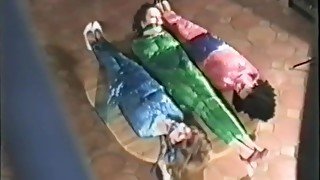 3 Girls Totally Wrapped In Plastic