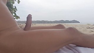 Bottomless at the beach. All naked in public