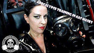 Gas Mask Apocalypse Training - Lady Bellatrix in heavy rubber dystopia pov teaser