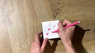 ASMR drawing hearts