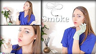 Sexy Nurse's Smoke Break (Latex Gloves & Cigarette Fetish)