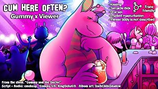 "Cum Here Often?" You suck off a big pink alien! Gummy x Viewer Audio