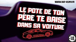 Daddy te baise sauvagement à l’arrière de sa voiture. [Audio Porno Français]