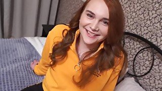 Young Libertines - Ami Calienta - Cute redhead enjoys big dick