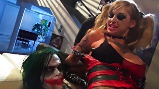 DC Group Sex. Joker, Harley Quinn, and Catwoman Threesome