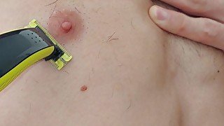 ASMR Shaving my chest and nipples