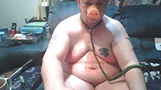 Fat FTM Piggy Self Shaming Humiliation and Verbal Humiliating BDSM Body Writing Slut Showing Pussy