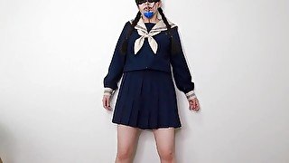 Gカップ矯正女子が固定ピストンバイブでイかされる