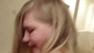 Big breasted auburn babe amazes dude with a solid BJ and fucks mish