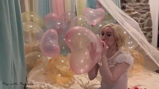 Blowing up 80 Balloons then Popping them all!