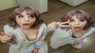 "Please Daddy I Want Your Cum!!!" Ahegao sloppy blowjob