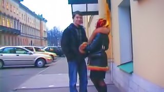 Russian mom with nice natural tits rides a hard cock