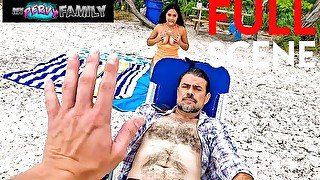 My HOT AF Stacked Stepsis Just Fucked Me At The Beach, LOAD BLOWN - Serena Santos