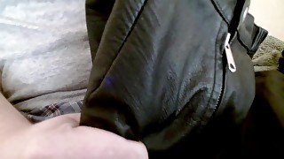 StepSis's Leather Shorts  ASMR Cum