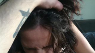 Sloppy POV Blowjob from Tattooed slut