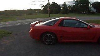 Squirting in my Mitsubishi 3000gt