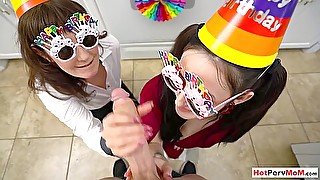 Stepmommy Stepmommy And Sis Gave Blowjobs For Birthday With Melody Mynx, Tifa Quinn And Conor Coxxx