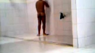 caught a guy turned on in gym shower