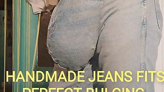 Huge jeans bulging in a handmade fashion from philmore