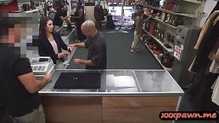 Some dueche bags wife sucks and gets nailed in the pawnshop