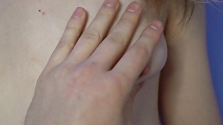 POV Step Brother teaches to Suck his Blonde Sister. Full Mouth Of Cum