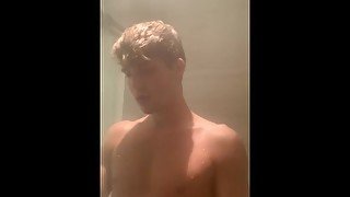 Straight boy, washing his dick and finds friend recording him secretly   ( onlyfans: noahgrantt )