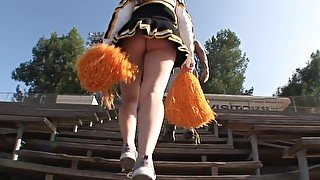 Cute cheerleader has horny sex with older coach