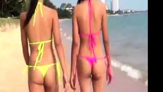 Sexy  Young Thai girls in thong bikini