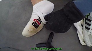 Sweaty white cum-Sk8erboy-socks