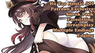 HENTAI JOI - Hu Tao PATREON EXCLUSIVE SNEAK PEEK (TEASING, EDGING, BREATHPLAY, GENSHIN IMPACT)