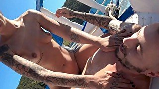 FUCKING INTO A BOAT WITH SOME OIL AND VOYEUR - HAVEAGOODTRIP 4K