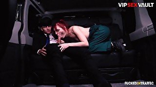 Redhead Vanessa Shelby Lets Cabbie Fuck Her Pussy Hard