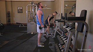 gay hardcore fuck at the gym is all about Scott Ambrose talking