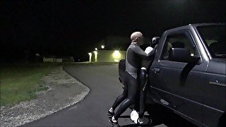 swim team captain fucks dummy jock outside sports complex at night