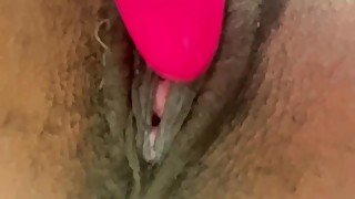 Creamy squirter trying not to get caught