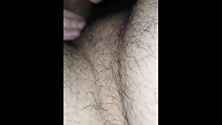 Step mom swallows step son dick well and gets cum on her tongue, blowjob