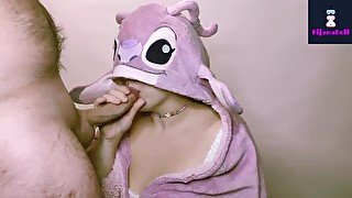 Stepsister doing Blowjob in cute blanket by PijamaDoll