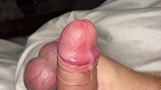 Squeezed BALLS makes COCK drip and shoot PRECUM