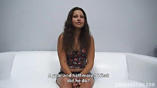 Solo and blowjob from amateur Czech whore