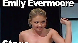 Emily Evermoore strips on stage & pees