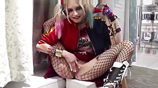 Cosplay Girl Flashing and Masturbating in The Mall