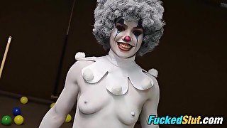 Porn With Hottie Masked As A Clown