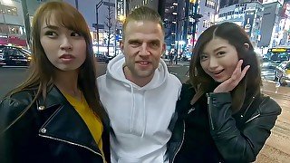 Mona Ayami And Tsubaki Kato Have A Night Of Wild Threesome Sex With A Stud - BANG!