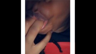 Sexy Ebony Milf Sucking Fingers **NAIL REVEAL**