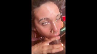 Sloppy blowjob spit bubbles an all 😩