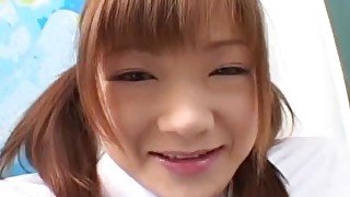 Lovely Japanese coed discovers a vibrator