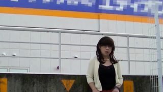 Japanese Crossdresser Outdoor Flashing.