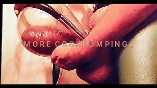 More pumping up my cock inside monstertube