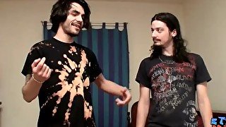 Devin Reynolds and Max Harley jerking off their big dicks